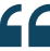 Blue quotation mark on black background.